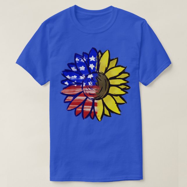 Sonnenblume in den USA T-Shirt (Design vorne)