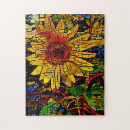 Sonnenblume in einem Foto-Puzzle Puzzle