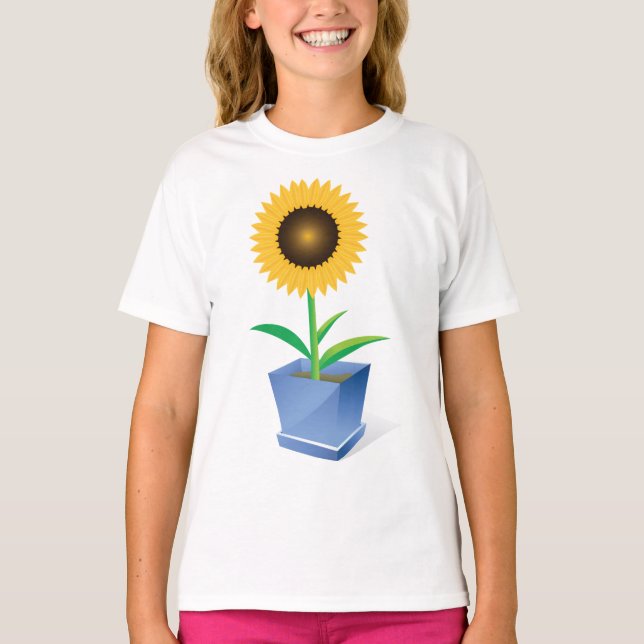Sonnenblume in einem T - Shirt von Pot Girls (Vorderseite)