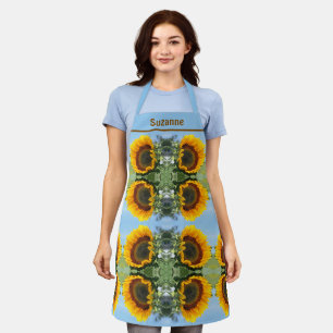 Sonnenblume in Sonnenschein Personalisiert Schürze
