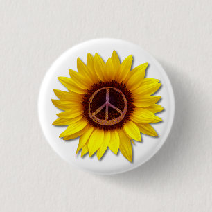 Sonnenblume Inneres Symbol für Frieden Zeichen geg Button