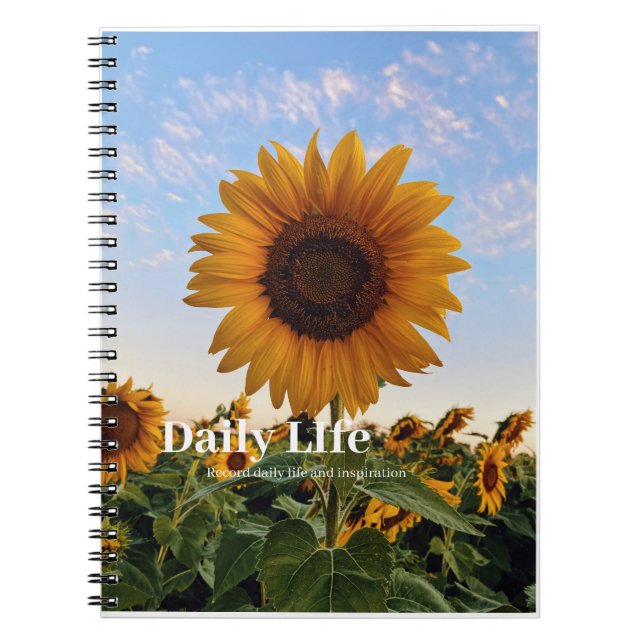 Sonnenblume Inspiration - Benutzerdefiniert Notizblock (Vorderseite)