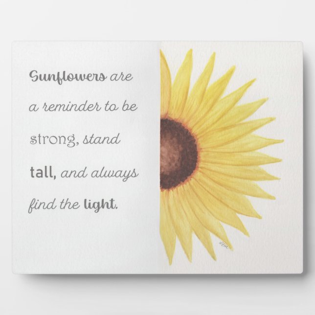 Sonnenblume Inspiration Fotoplatte (Vorderseite)