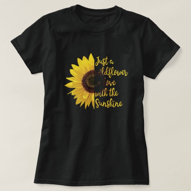 Sonnenblume | Inspiration Zitat T-Shirt (Design vorne)