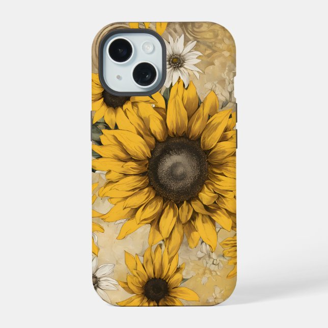 Sonnenblume iPhone 15 Hülle (Rückseite)