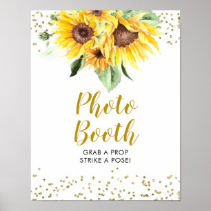 Sonnenblume ist auf dem Weg Baby Shower Foto Booth Poster