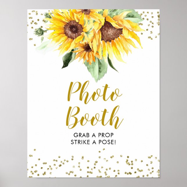Sonnenblume ist auf dem Weg Baby Shower Foto Booth Poster (Vorne)