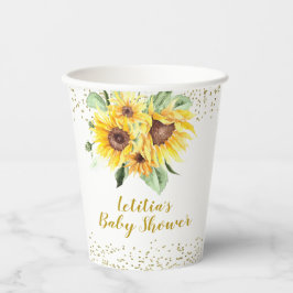Sonnenblume ist auf dem Weg Baby Shower Paper Cup Pappbecher