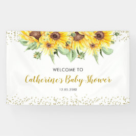 Sonnenblume ist auf dem Weg Babydusche Großes Bann Banner