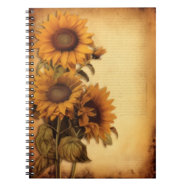 Sonnenblume Journal/Sonnenblumen-Notebook Notizblock (Vorderseite)