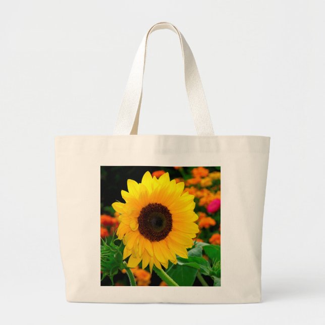 Sonnenblume Jumbo Stoffbeutel (Vorne)