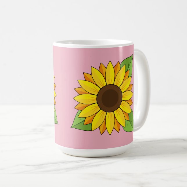 Sonnenblume Kaffeetasse (VorderseiteRechts)