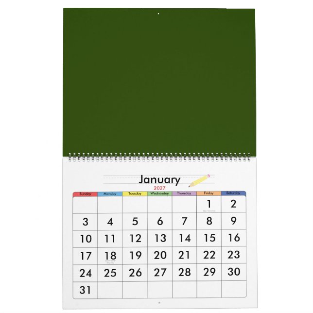 Sonnenblume Kalender (Jan 2027)