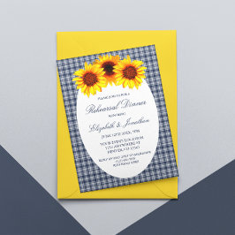 Sonnenblume Karierte Probe Abendessen Einladung