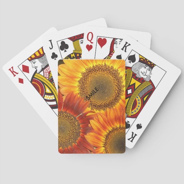 Sonnenblume-Kartenstapeles Spielkarten (Rückseite)