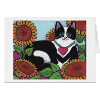 Sonnenblume-Katze