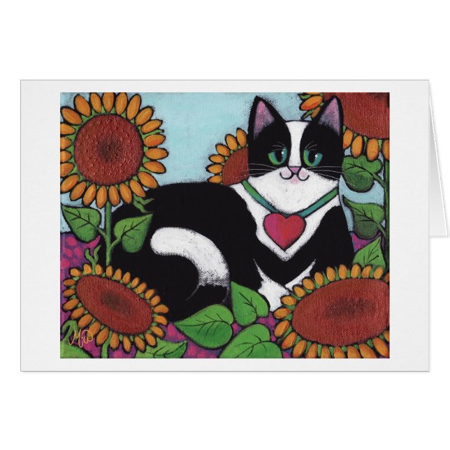 Sonnenblume-Katze (Vorderseite (Horizontal))