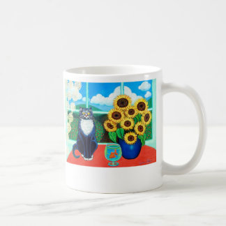 Sonnenblume-Katzen-Tasse Tasse