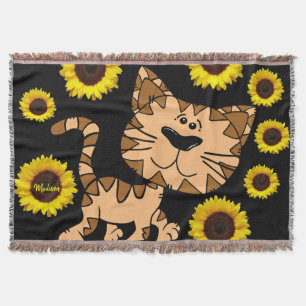 Sonnenblume Katzenwirbel Blanket Decke