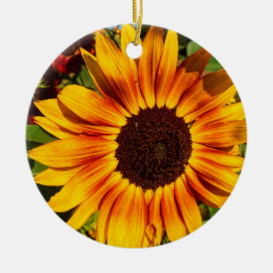 Sonnenblume Keramik Ornament