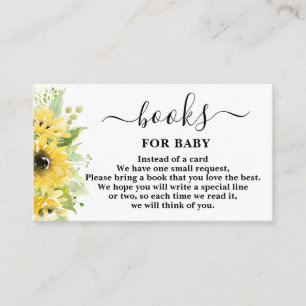 Sonnenblume Kinderduschbücher für Babykarte Begleitkarte