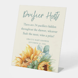 Sonnenblume Kinderdusche Schnuller Jagdspiel Sockelschild