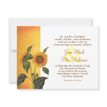 Sonnenblume klassische Hochzeitseinladung