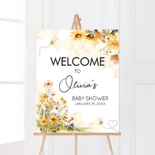 Sonnenblume Kleines Honey Baby Dusche Begrüßungsze Poster