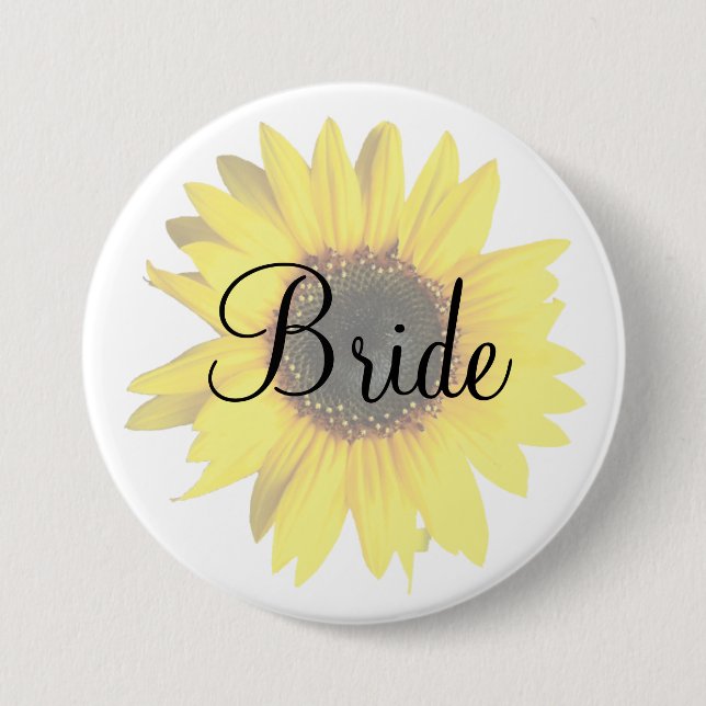 Sonnenblume-Knopf Button (Vorderseite)