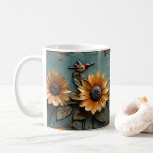 Sonnenblume Kolibri Marienkäfer Kaffeetasse  