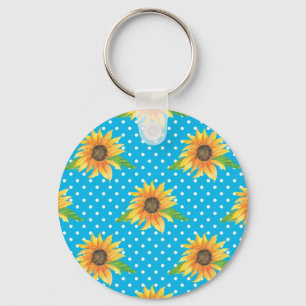 Sonnenblume Kontur Schlüsselanhänger