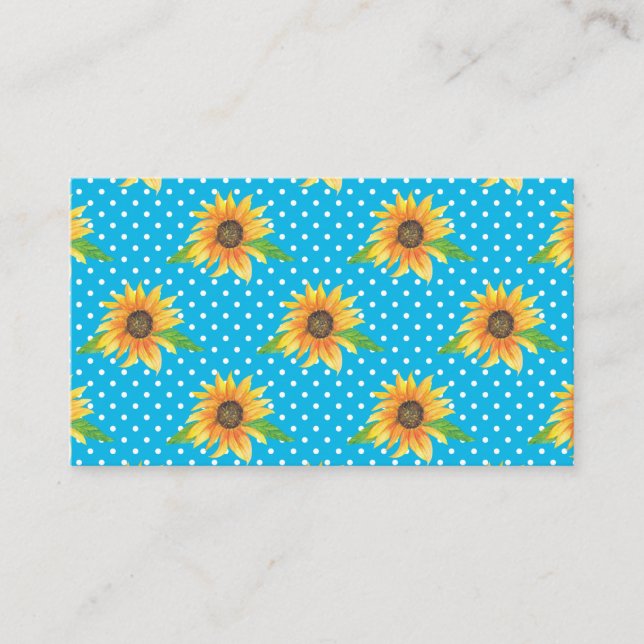 Sonnenblume Kontur Visitenkarte (Vorderseite)