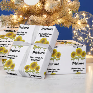 Sonnenblume konzentriert sich auf das hellere Bild Geschenkpapier
