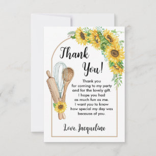Sonnenblume Küche Danke Card boho Kochen