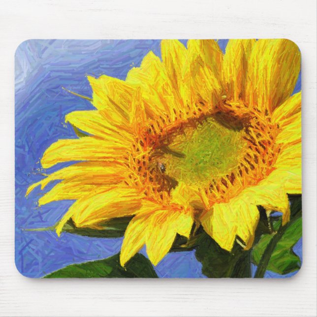Sonnenblume-Kunst Mousepad (Vorne)
