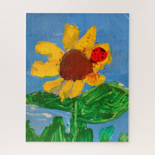 Sonnenblume "Kunst von Kindern" Puzzle