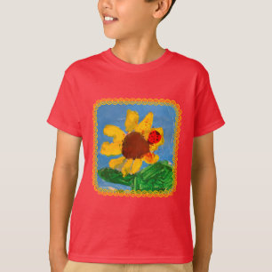 Sonnenblume "Kunst von Kindern" T-Shirt
