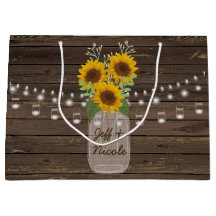 Sonnenblume Land Wood Mason Jar Wedding