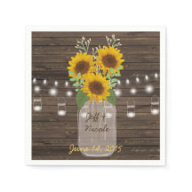 Sonnenblume Land Wood Mason Jar Wedding