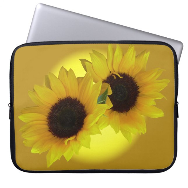 Sonnenblume-Laptop-Kasten-Sonnenblume-Laptop-Hülse Laptopschutzhülle (Vorderseite)