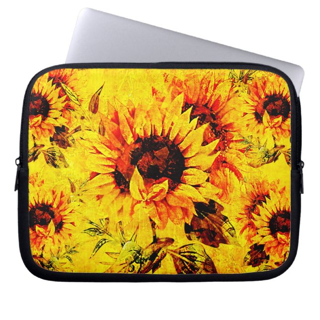Sonnenblume Laptopschutzhülle (Vorderseite)