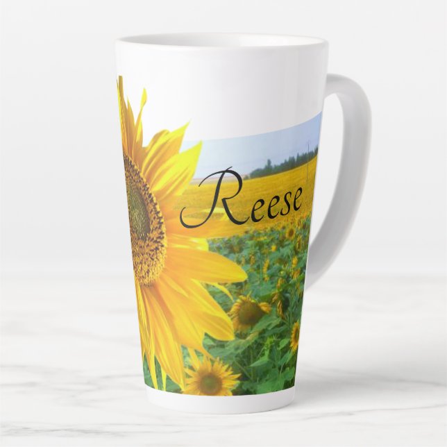 Sonnenblume Latte Tasse (Rechte Ecke)