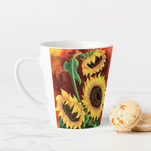 Sonnenblume Latte Tasse (Beispiel)