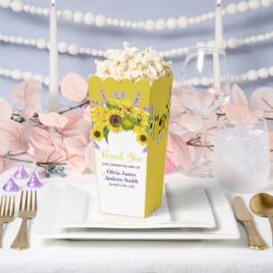 Sonnenblume & Lavendel Vintage Florale Hochzeit   Geschenkschachtel