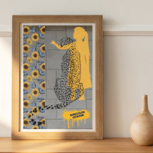 Sonnenblume Leopard Graffiti Street Pop Kulturhaup