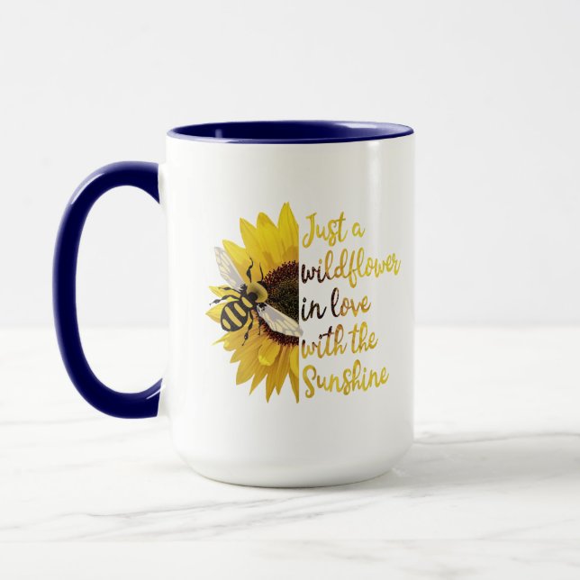 Sonnenblume Liebe Sonnenschein Homey Biene Kaffee  Tasse (Links)