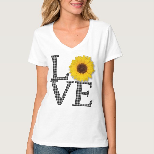 Sonnenblume-Liebe T-Shirt (Vorderseite)