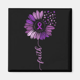 Sonnenblume Lila Band Männer und Frauen Alzheimer Magnet