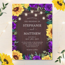 Sonnenblume Lila Mason Jar Rustikale Hochzeit