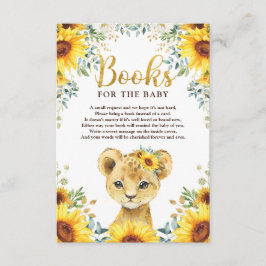 Sonnenblume Lion Cub Babydusche Bücher für Baby Begleitkarte